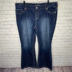 Maurices Dark Wash Boot Jeans 'Scarlett' Sz 20 Reg